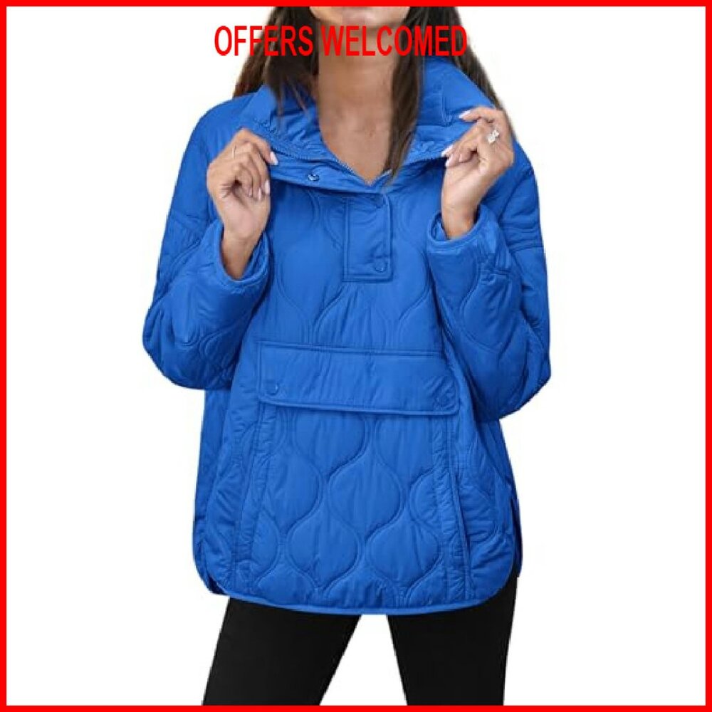 Lightweight Puffer Jacket Half Zip Pullover Quilt… - image 3